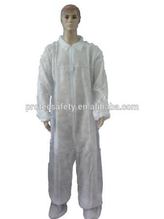 disposable protective coverall with hood