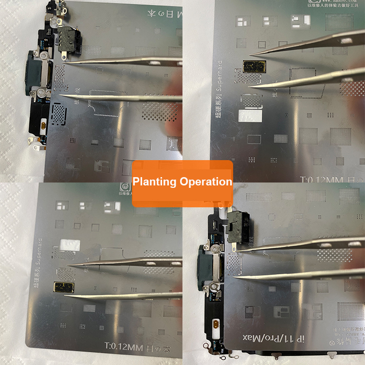 Amaoe Soldering Tin Planting Platform Repair Kit BGA Reballing Stencil For Mobile Phone MT6833V CPU U15 0.12mm