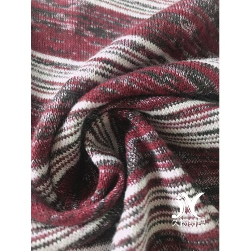 Tissu tricoté à rayures chiné