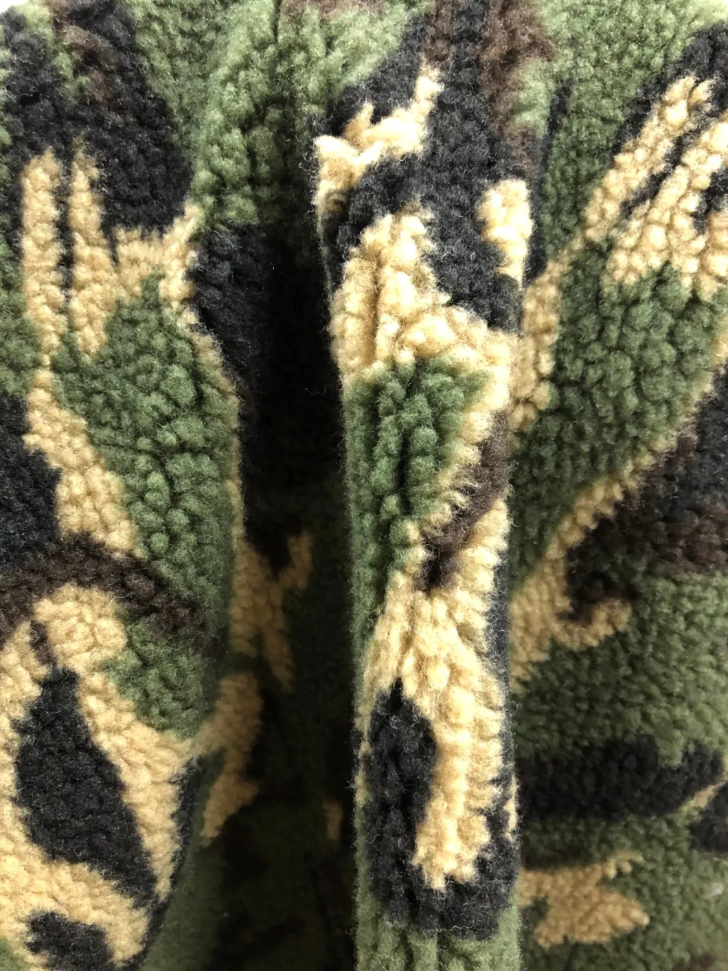 100% polyester lambswool jacquard stickat tyg (Berber fleece)
