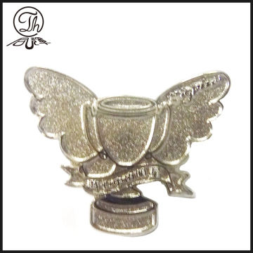 Silver Trophy cup shape metal badge