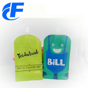 Customized liquid pouch spout plastic drink bag