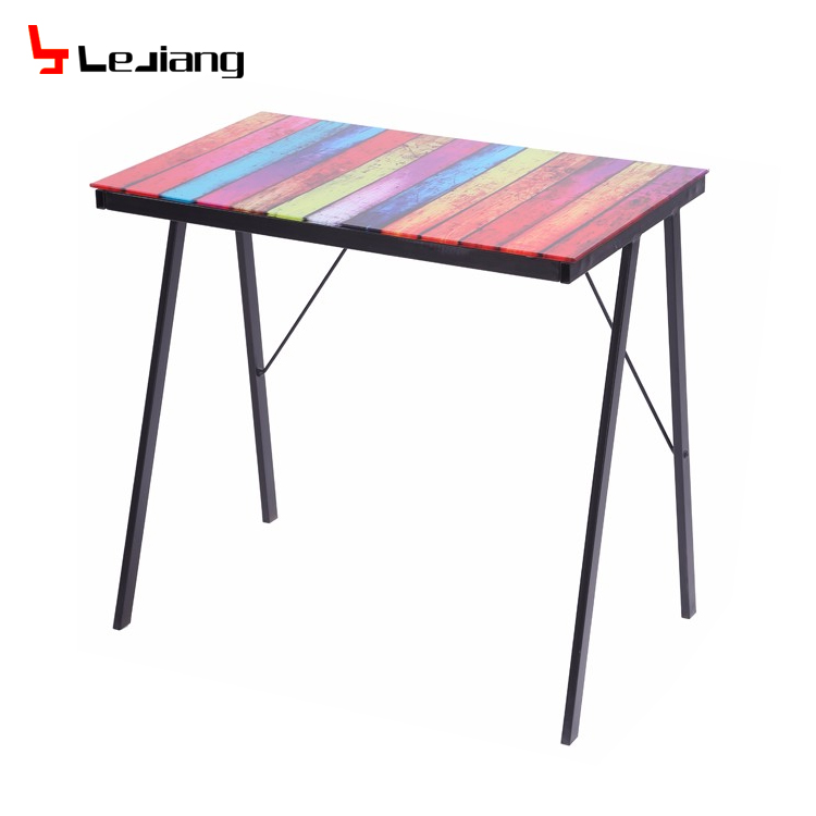 Free Sample Table Folding White L Shaped Portable Internet Cafe Glass Stand Foldable Gaming Top Set Wall Computer Desk For Home