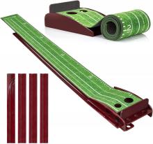 New Golf Putting Mat Home with Ball Return