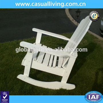 Factory Production White Solid Wooden Rocking Chairs