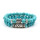 2 piezas piedra preciosa Buda Head pulsera para mujeres hombres