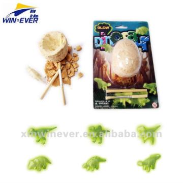 6 assorted Glow Dino Egg Excavation toy Kits