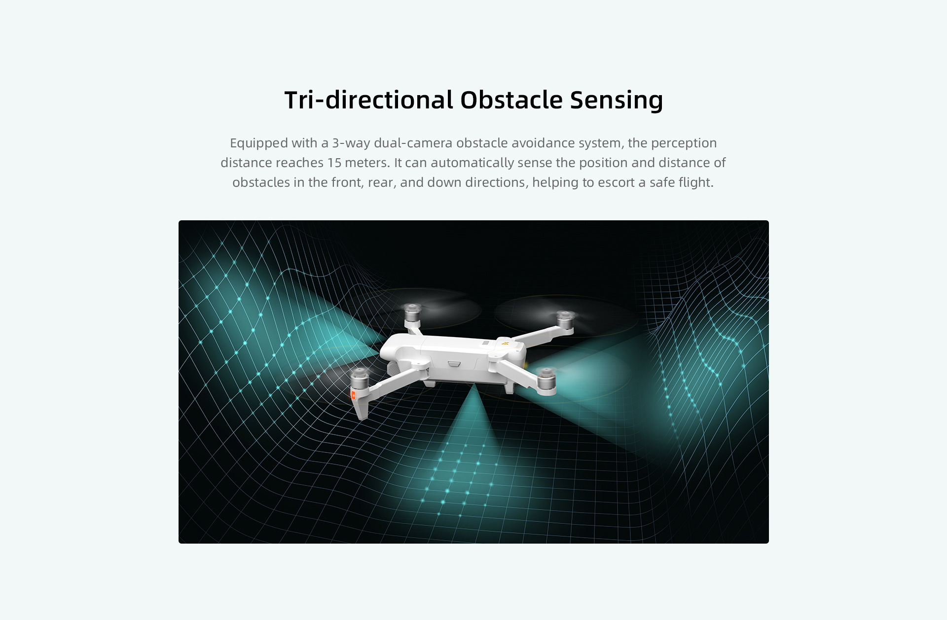 15km Transmission FIMI X8 Pro Drone with tri-directional Obstacle Sensing & megaphone of 100m sound projection range