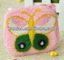 handmade butterfly beaded handbag color change purse