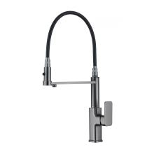 Gun-Colored Attractive Pull-Down Kitchen Faucets