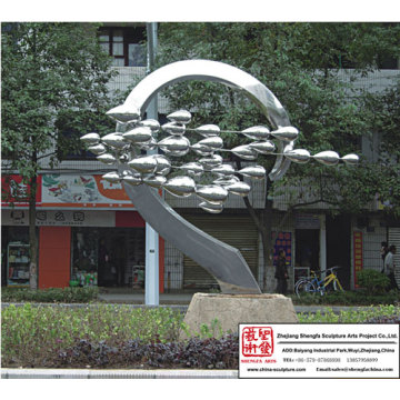 Plaza stora rostfritt stål skulptur