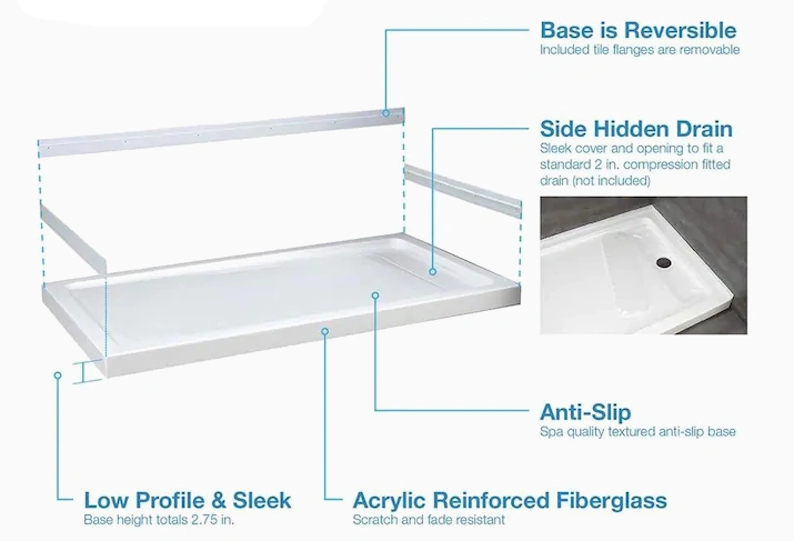 Fiberglass Shower Tray