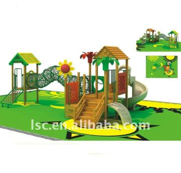 kids outdoor wooden playground