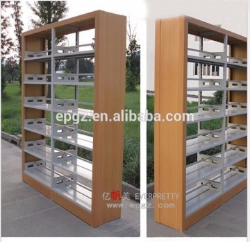 Library double sided steel shelves,metal school library book shelf,book rack