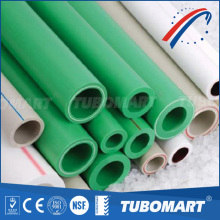 Recycled Pastic Tube Material White PPR water pipe and fittings for cold and hot water supply