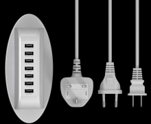 EU/US/UK 7 USB Travel charger adapter with usb charger