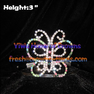 3in Colorful Butterfly Pageant Crowns