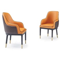 Modern Metal Leather Restaurant Coffee Shop Chairs (SP-EC218)
