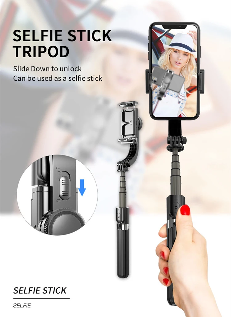 Anti-Shaking Automatic Balance Selfie Stick Tripod Gimbal Stabilizer for Smartphone