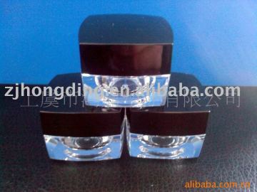clear square cosmetic jars