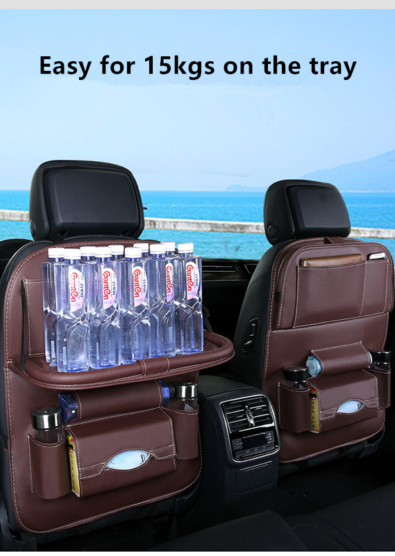 Amazon Hot Sales High Quality Polyester Waterproof Car Seat Back Organizer
