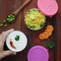 Coperchi di silicone riutilizzabili per i contenitori per il pranzo del pranzo