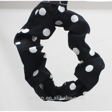 hair band,cotton dot printing bow band for lady, elastic band