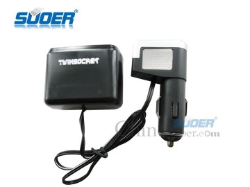 Suoer Universal Auto Cigarette Lighter Socket USB Car Cigarette Lighter Car Charger Converter