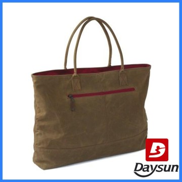Casual suede lady tote bag