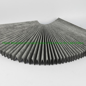 Mídia de filtro de carbono ativado para filtros de cabine