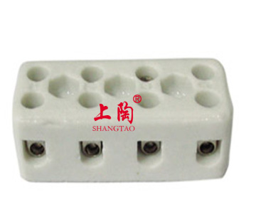 4-Way 10-Hole Ceramic Terminal Block