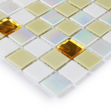 Square Shape Glass Mosaic Tile Wall Brick Backsplash