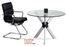 modern glass top office table round table YH-019