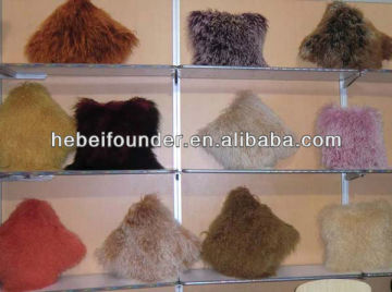 Mongolian lamb fur cushions