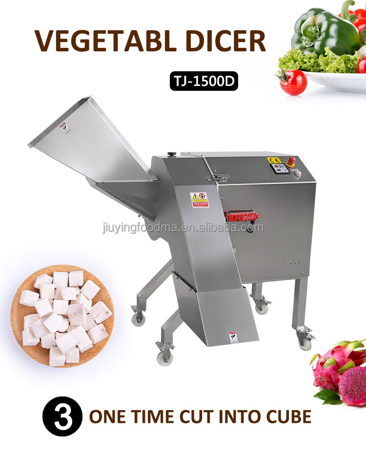 Multi-functional vegetable and mushroom dicer machine with large product input