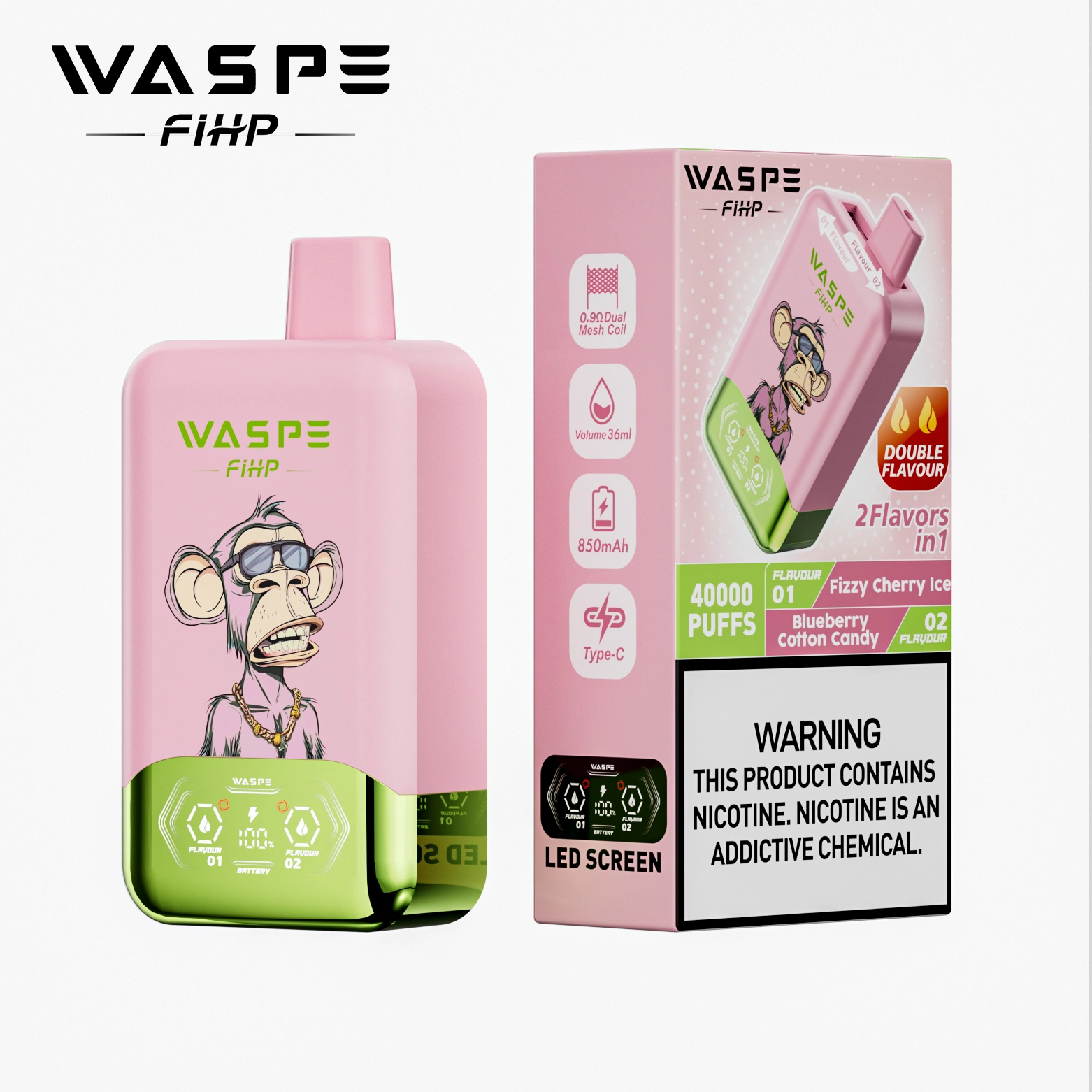 Waspe FIHP 40000 Puffs Original VAPE POLAND WHOLESALE Fabrikant fan Sina