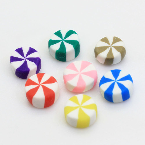 10 MM Simulation Mini deux couleurs sans trou bonbons perles d&#39;argile polymère pour enfants Re-ment polymère argile accessoires faits à la main bricolage