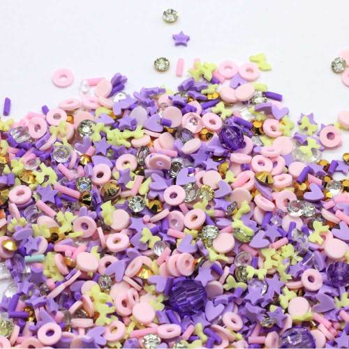 Tiny Clay Heart Star Slices Polymer Hot Clay Sprinkles for Crafts DIY Making  Cute Plastic Klei Accessories Home Decor