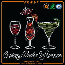 Summer Drink iron on rhinestone transfers