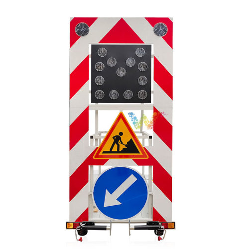 trailer Vehicle-oriented traffic arrow indicator sign board