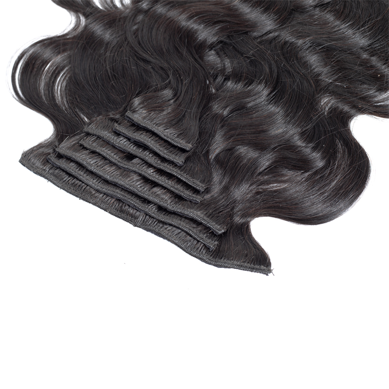 Top Quality Brazilian Malaysian Peruvian Human Hair Clip In Extensions