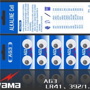 AG3 Alkaline Button Cell Battery