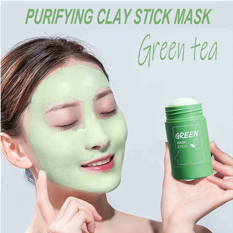 OEM Green Tea/Eggplant Acne Cleansing Purifying Lazy Solid Clay Mask