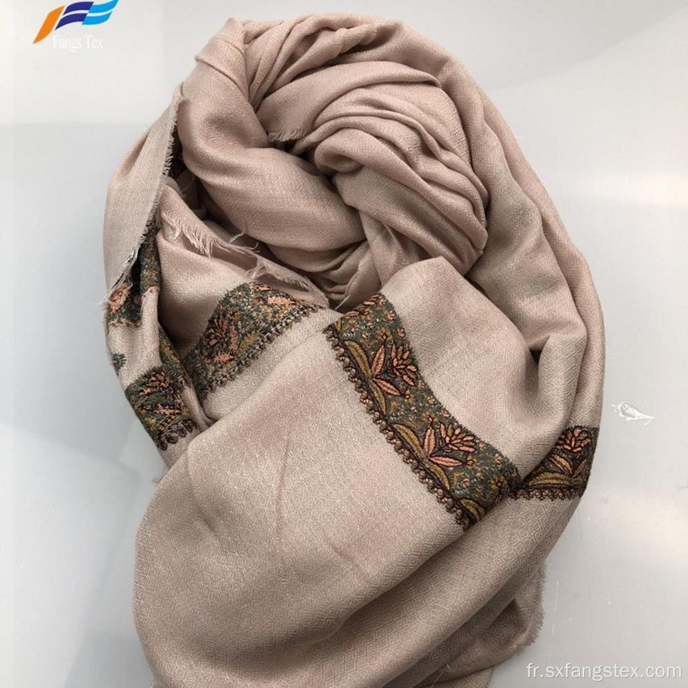 Élégant foulard carré d&#39;automne en soie et polyester imprimé musulman