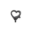 Colorful Heart Shape Plastic Lobster Claw Clasp Hook