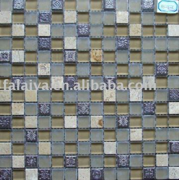 Glass Mosaic+Glass Pattern Mosaic Manufacture GS112-C