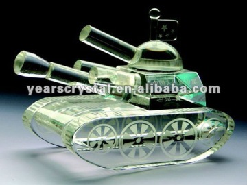 pure clear crystal tank /panzer models/hell buggy for fight with engraved (R-1053