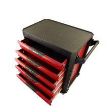 Movable Red Iron Tool Trolley