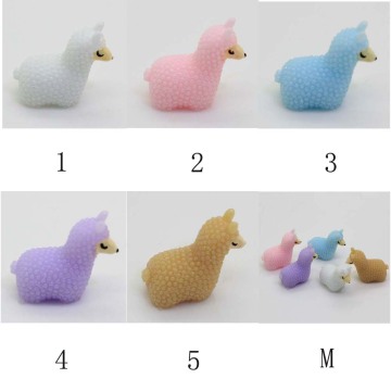 Cute Animal Miniature for Terrarium Resin Alpaca Figurines for Fairy Garden Jewelry Accessory