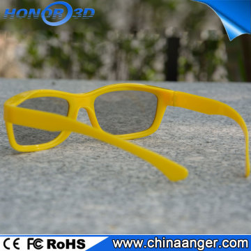 HD yellow frame 3d glasses , circular polarized 3d glasses frame manufacturer